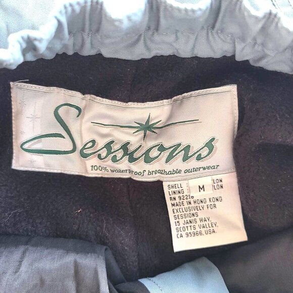 90s Vintage Retro Womens Session Waterproof 100% Nylon Ski Snow Pants Bibs SMALL - Picture 5 of 6
